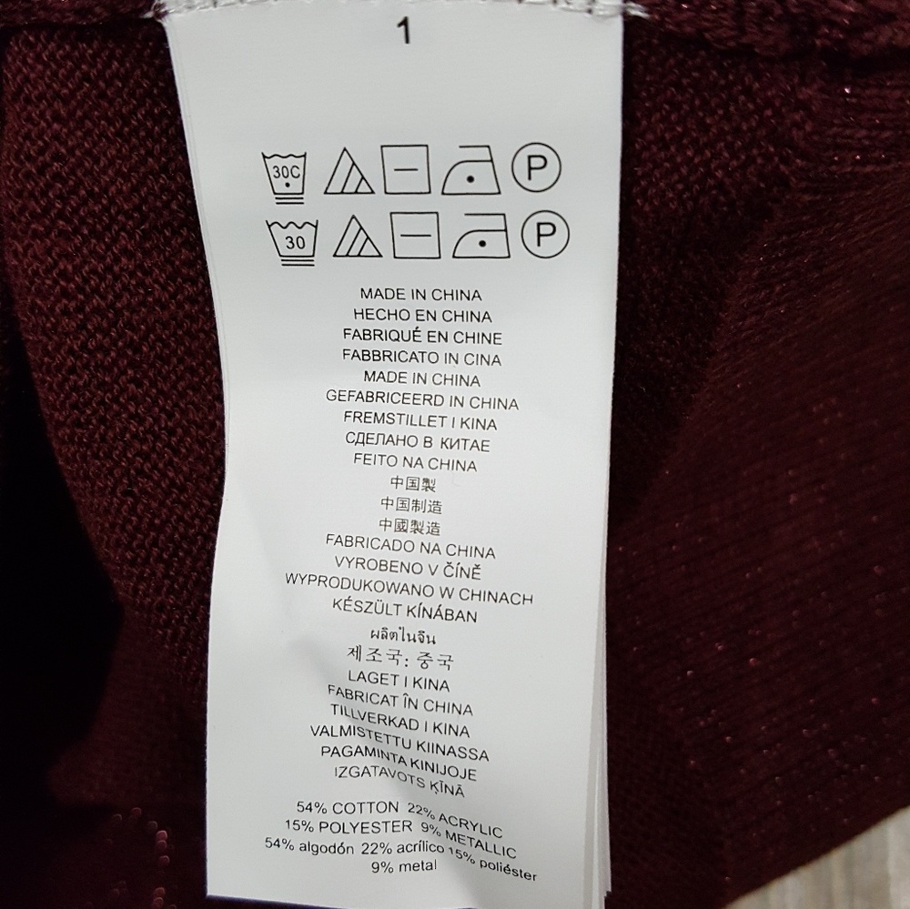 Michael Kors Cold Shoulder Merlot Top Sweater New - Picture 7 of 7